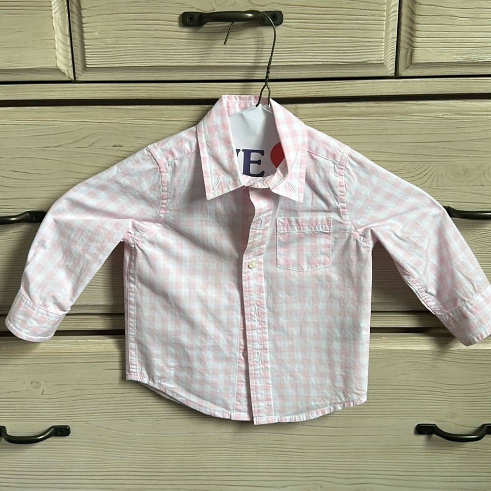 Janie and Jack Baby Boys Pink Shirt